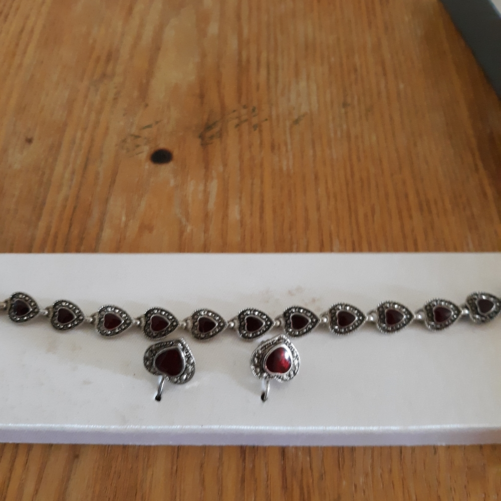 Bracelets and earrings